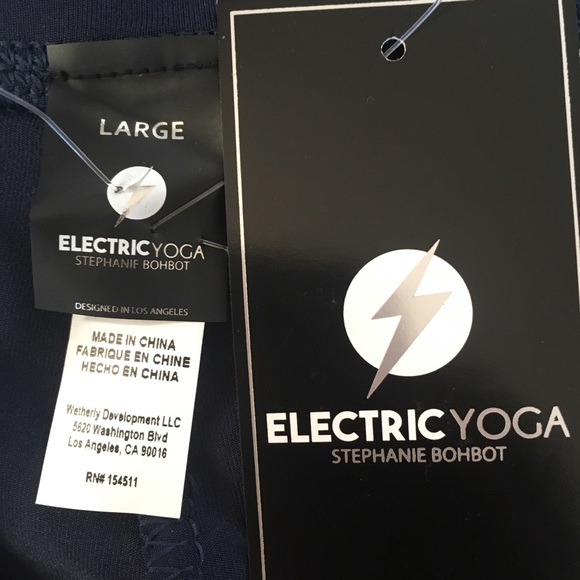 NEW ✨ELECTRIC YOGA Mesh Inset Leggings Navy Spo… - Picture 3 of 5